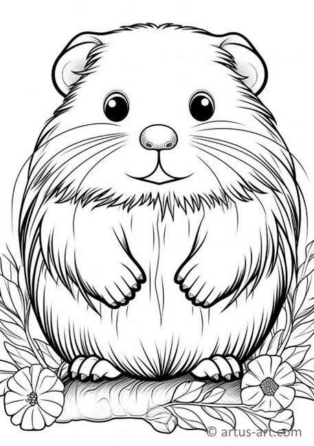 Cute Lemming Coloring Page